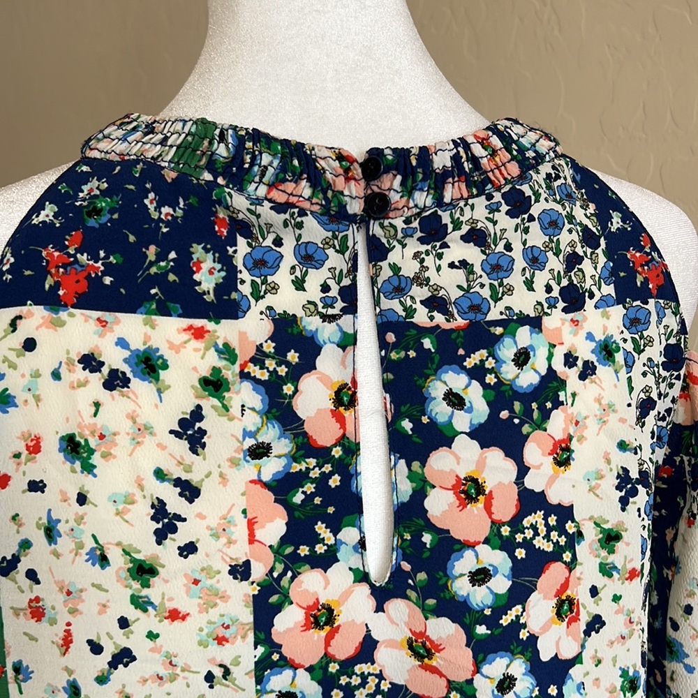 Zara Basic Collection Floral Patchwork Cold Shoul… - image 4